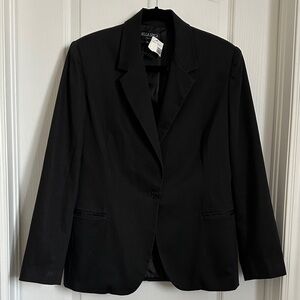 Della Spiga Black Single-Button Tailored Blazer